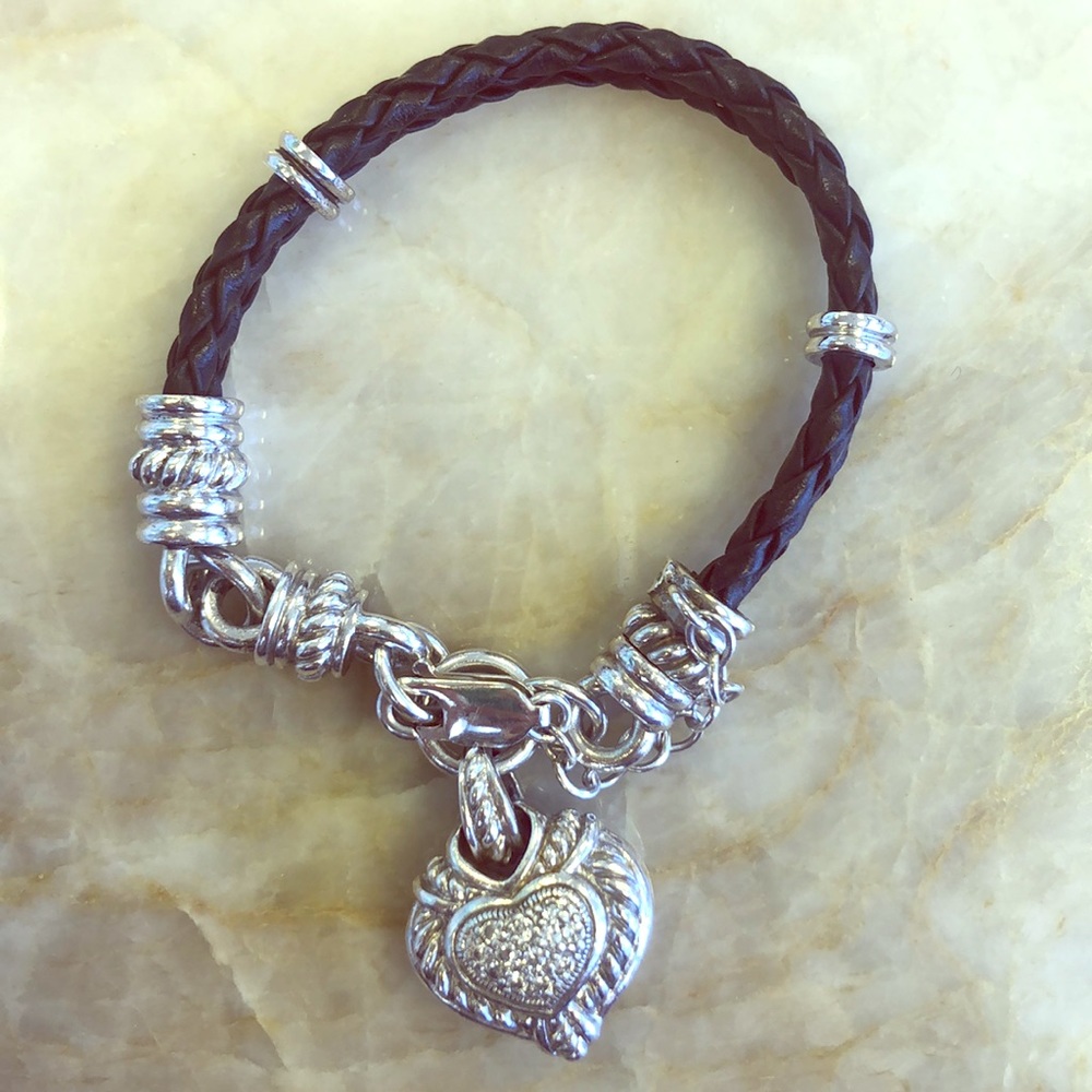 Judith Ripka leather cord bracelet